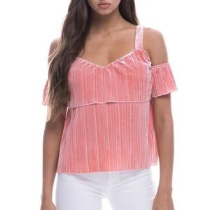 Ladies Pink Ruffled top